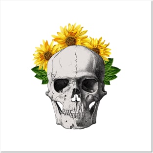 Sunflower Skull Posters and Art